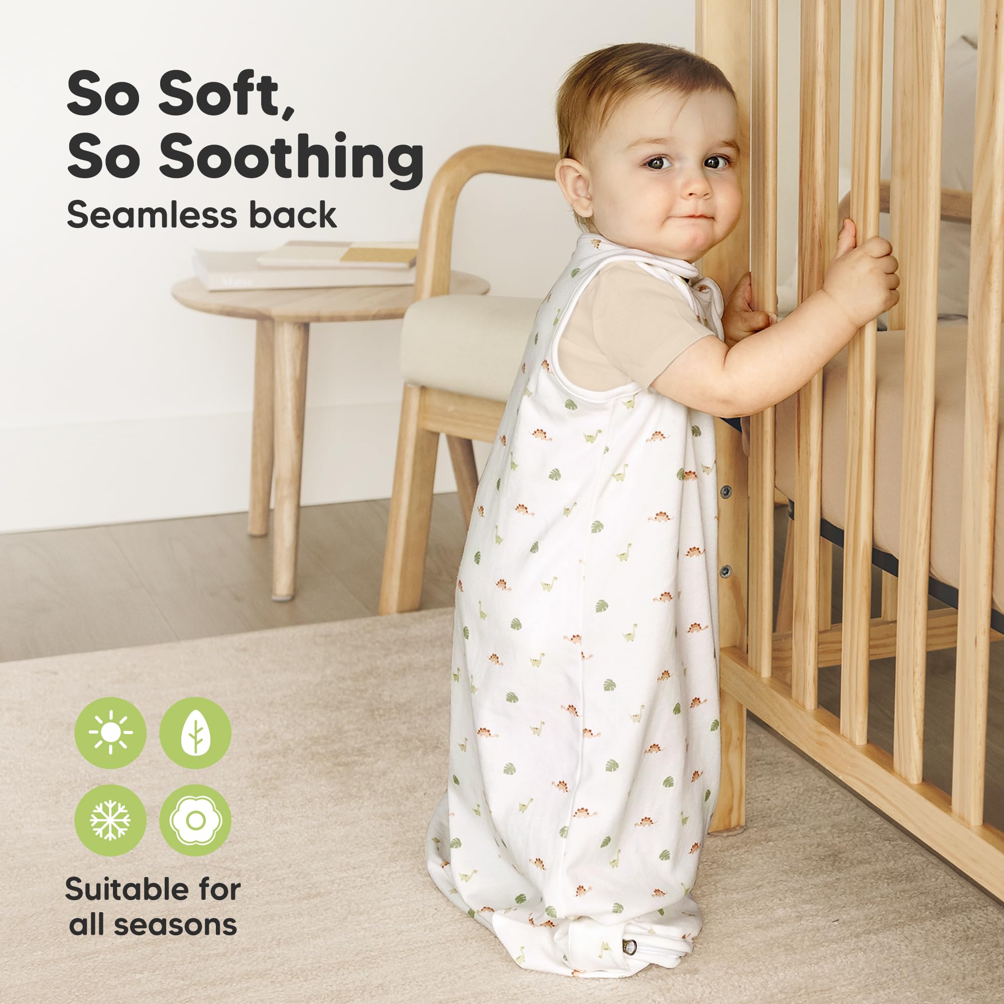 KeaBabies soft organic cotton sleepsack is lightweight and season-friendly.