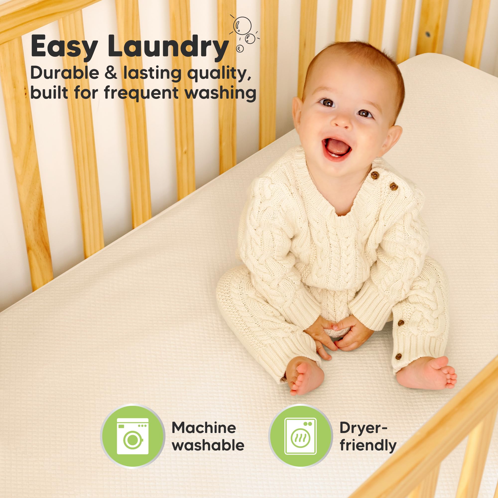 KeaBabies soft-quiet sheets enable calm nights without crinkle noises