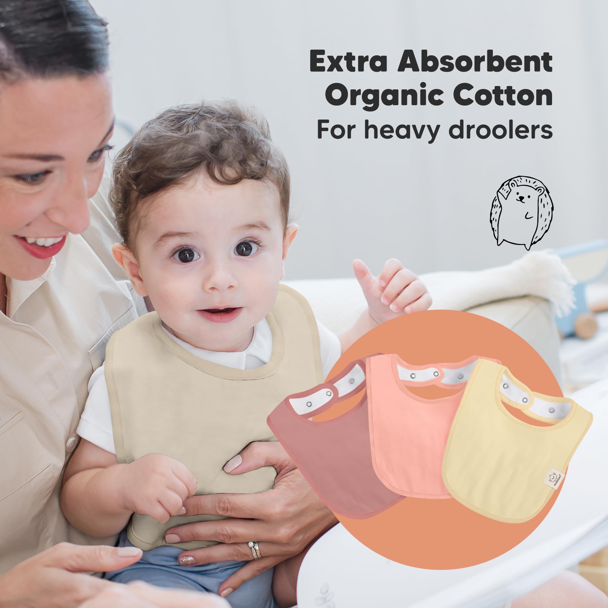KeaBabies close-up on soft seams ensuring gentle touch on sensitive skin.