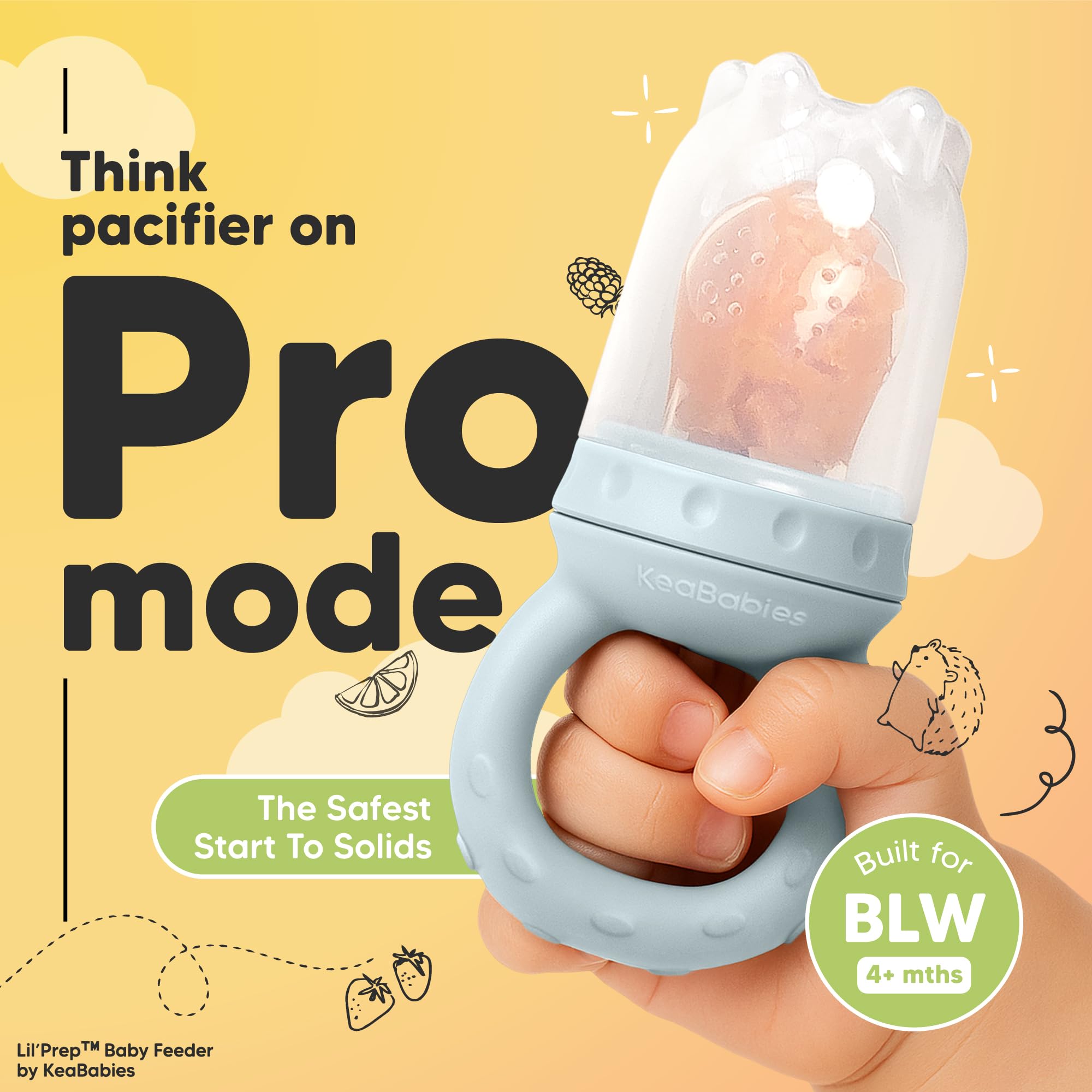 KeaBabies soft silicone teat supports starter-stage feeding for tiny mouths.