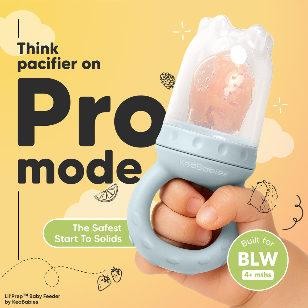 KeaBabies soft silicone teat supports starter-stage feeding for tiny mouths.