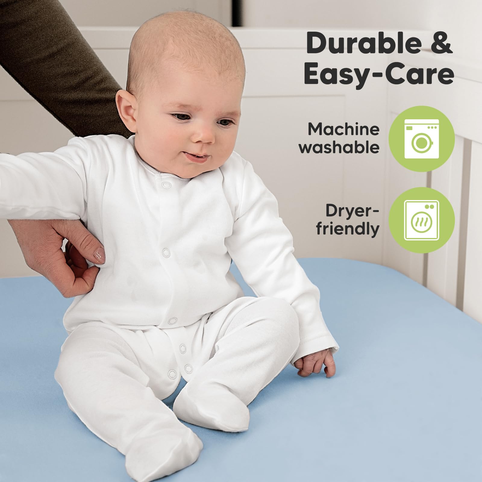 KeaBabies soft skin-friendly cotton suitable for delicate baby skin.
