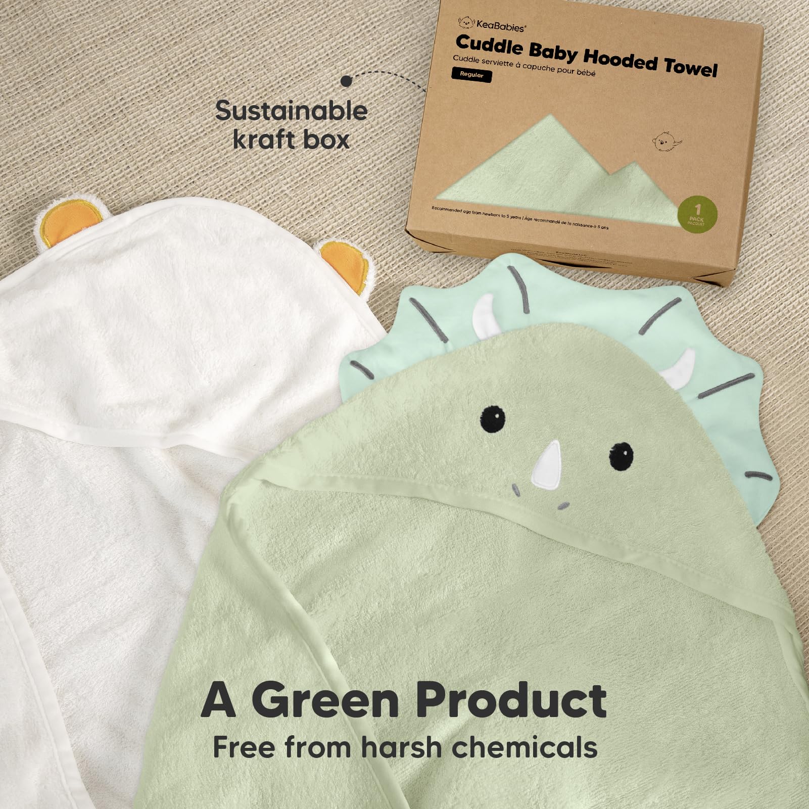 KeaBabies soft-skin friendly material image communicates gentle care