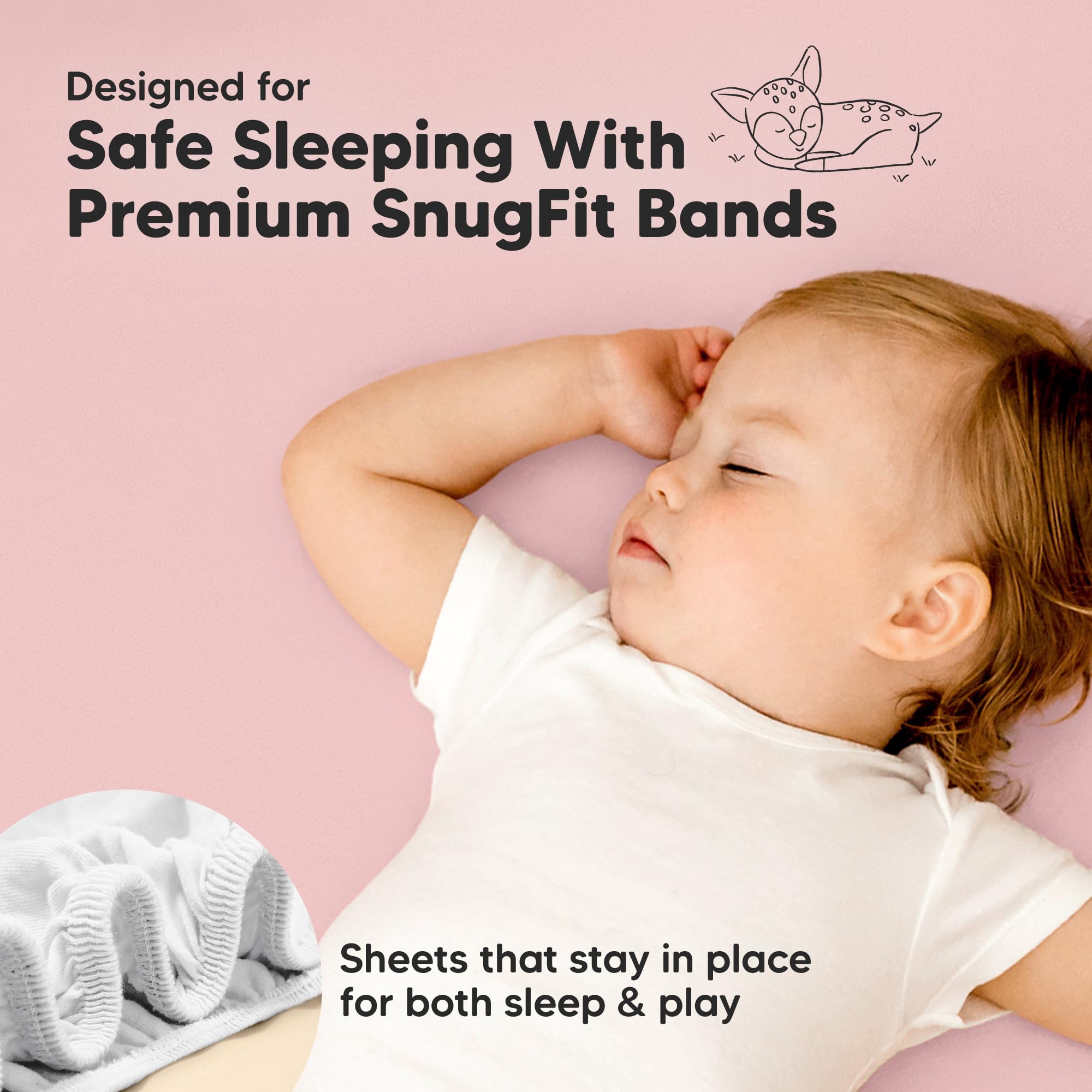 KeaBabies soft-skin friendly rose sheet for gentle baby comfort.