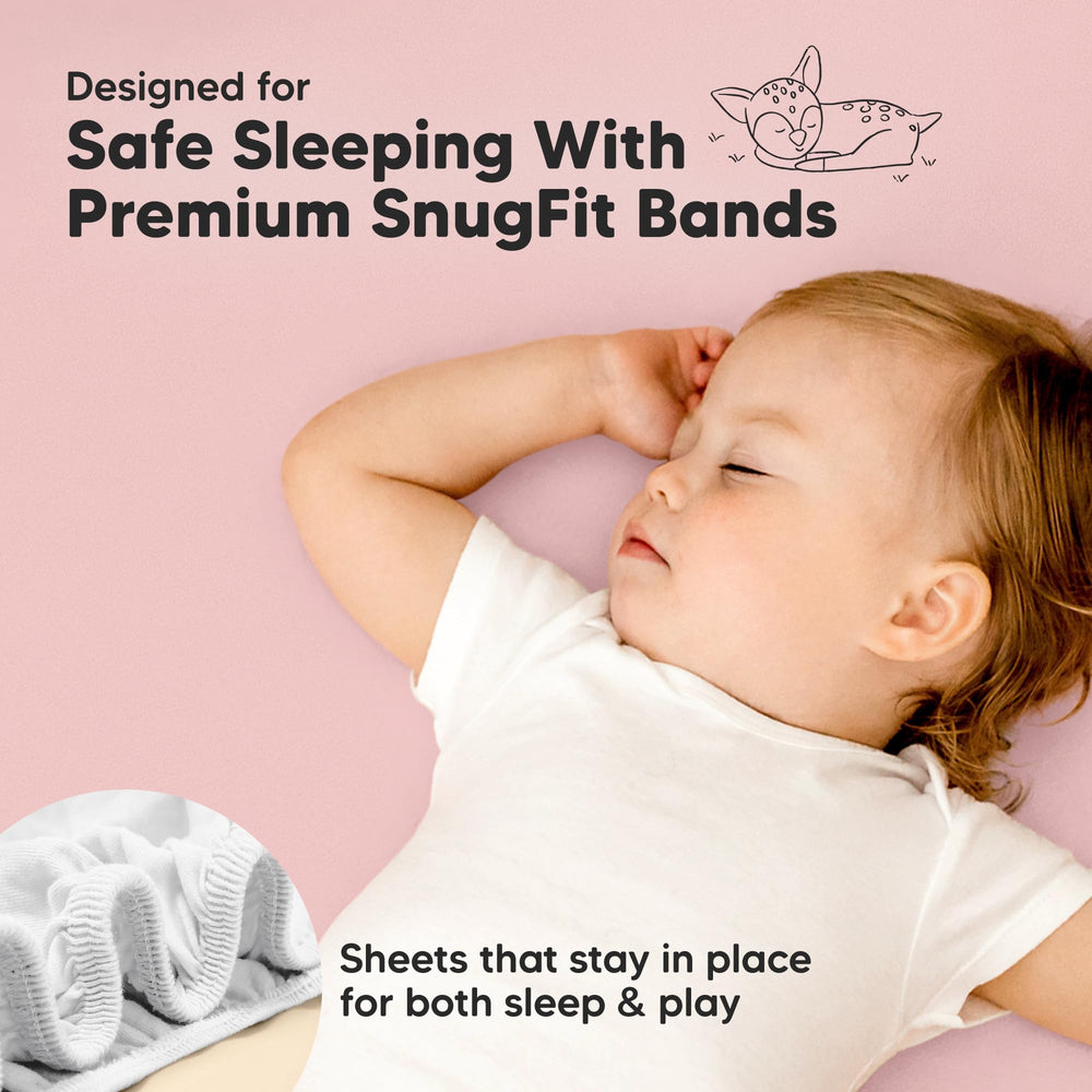 KeaBabies soft-skin friendly rose sheet for gentle baby comfort.