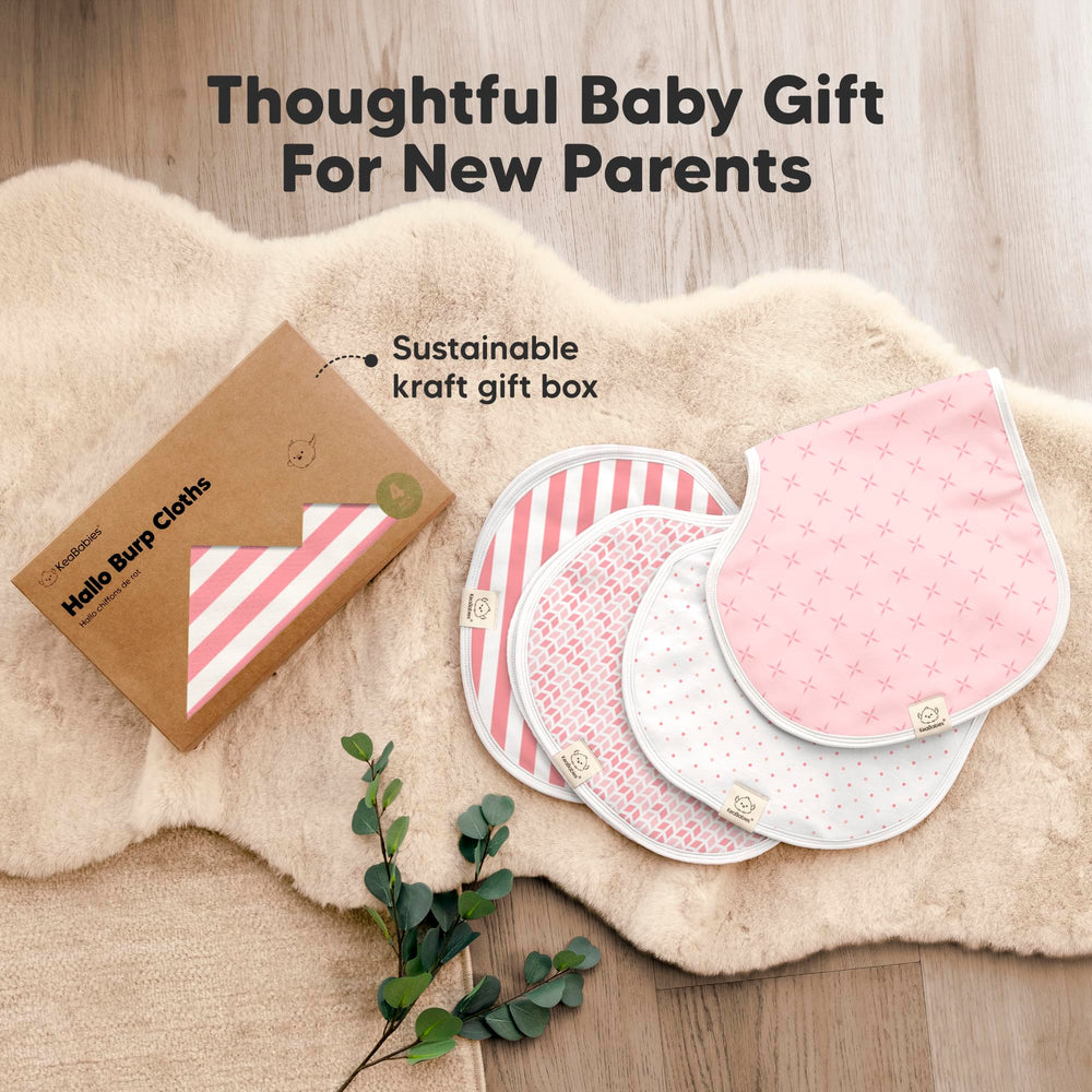 KeaBabies thick, soft fabric stacks help keep you dry during feeds.
