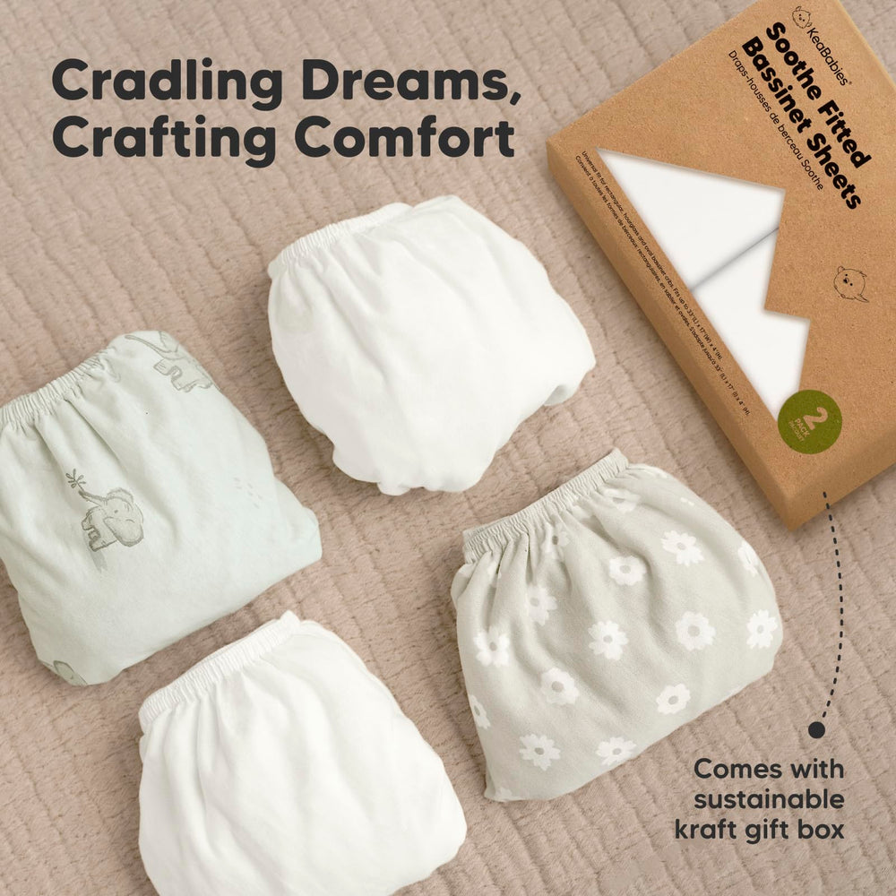 KeaBabies Soft White sheet in a cozy nursery setting