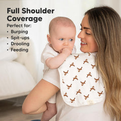 KeaBabies Softe burp cloths folded stack highlighting absorbent layers.