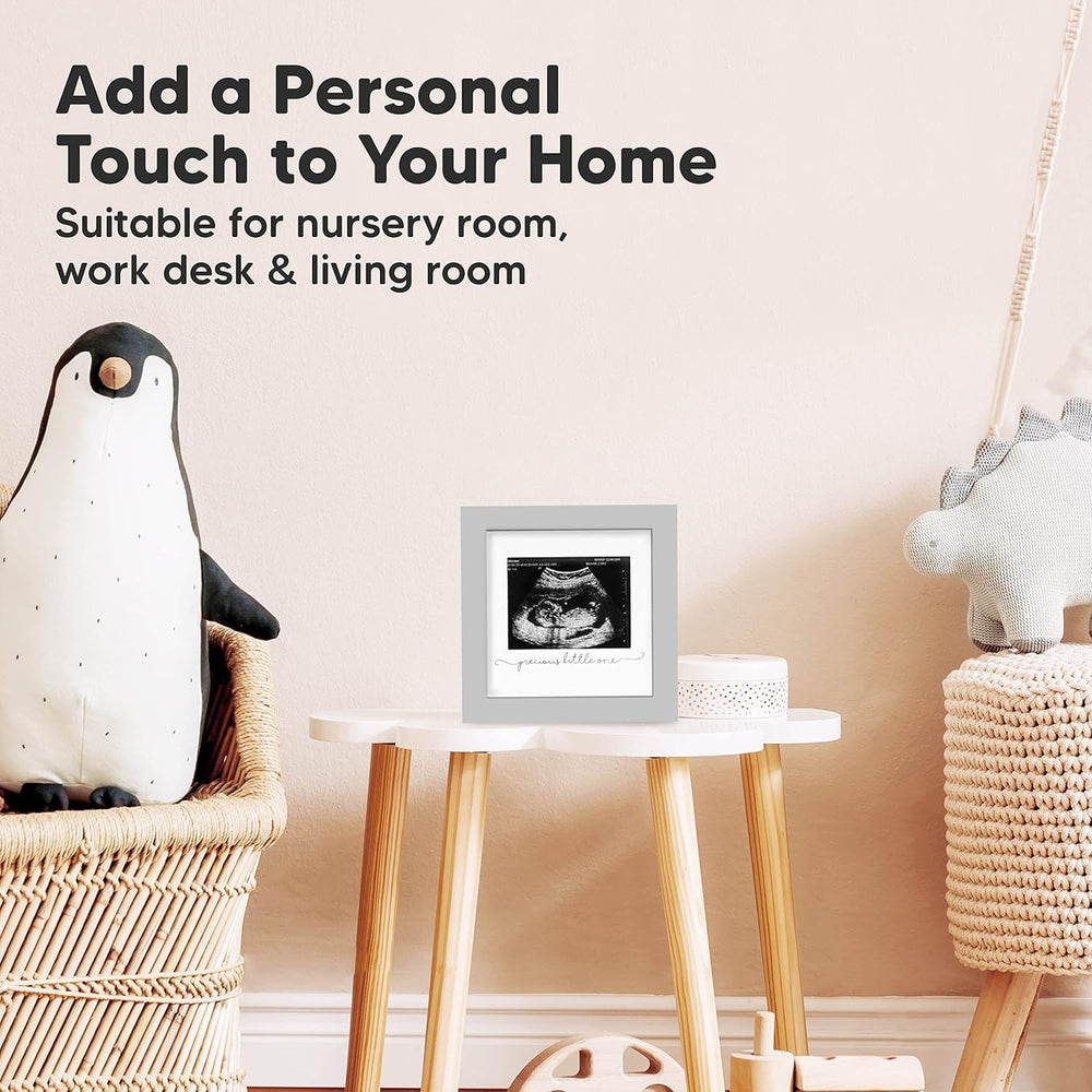 KeaBabies nursery display option keeps memories in a modern cloud-gray frame.