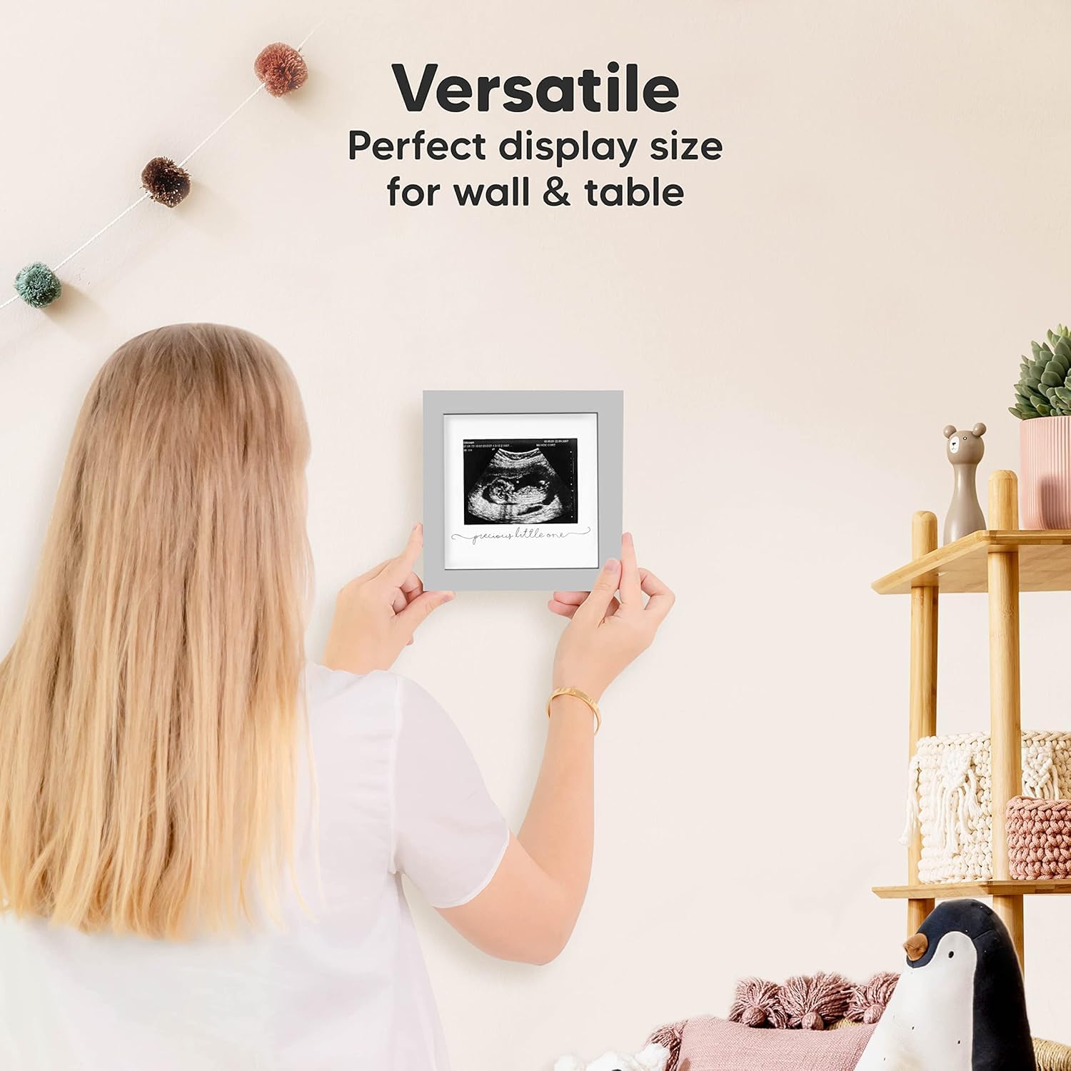 KeaBabies frame includes two quote cutouts to personalize your keepsake.