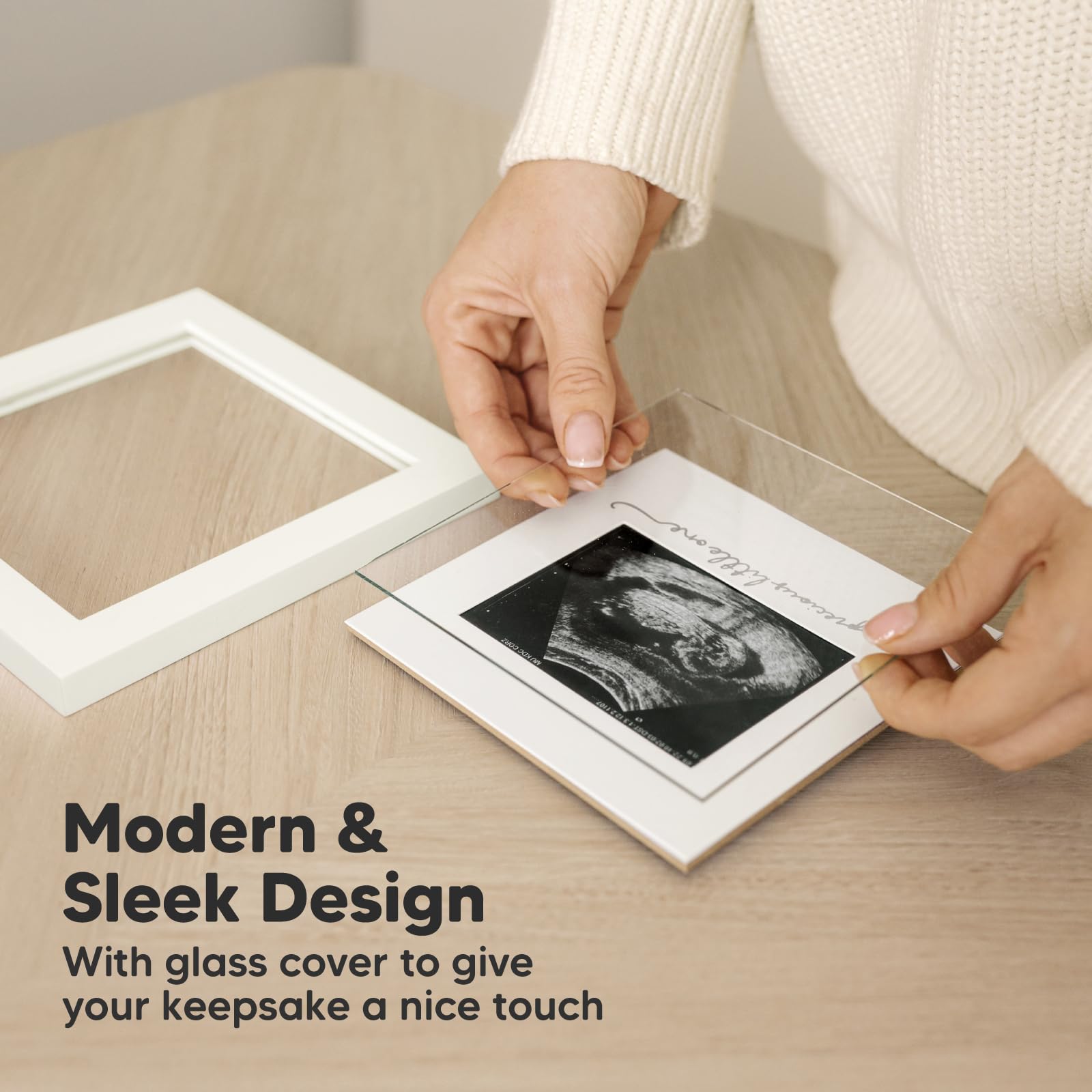 KeaBabies Solo Sonogram Frame gift box ready for gifting to celebrate