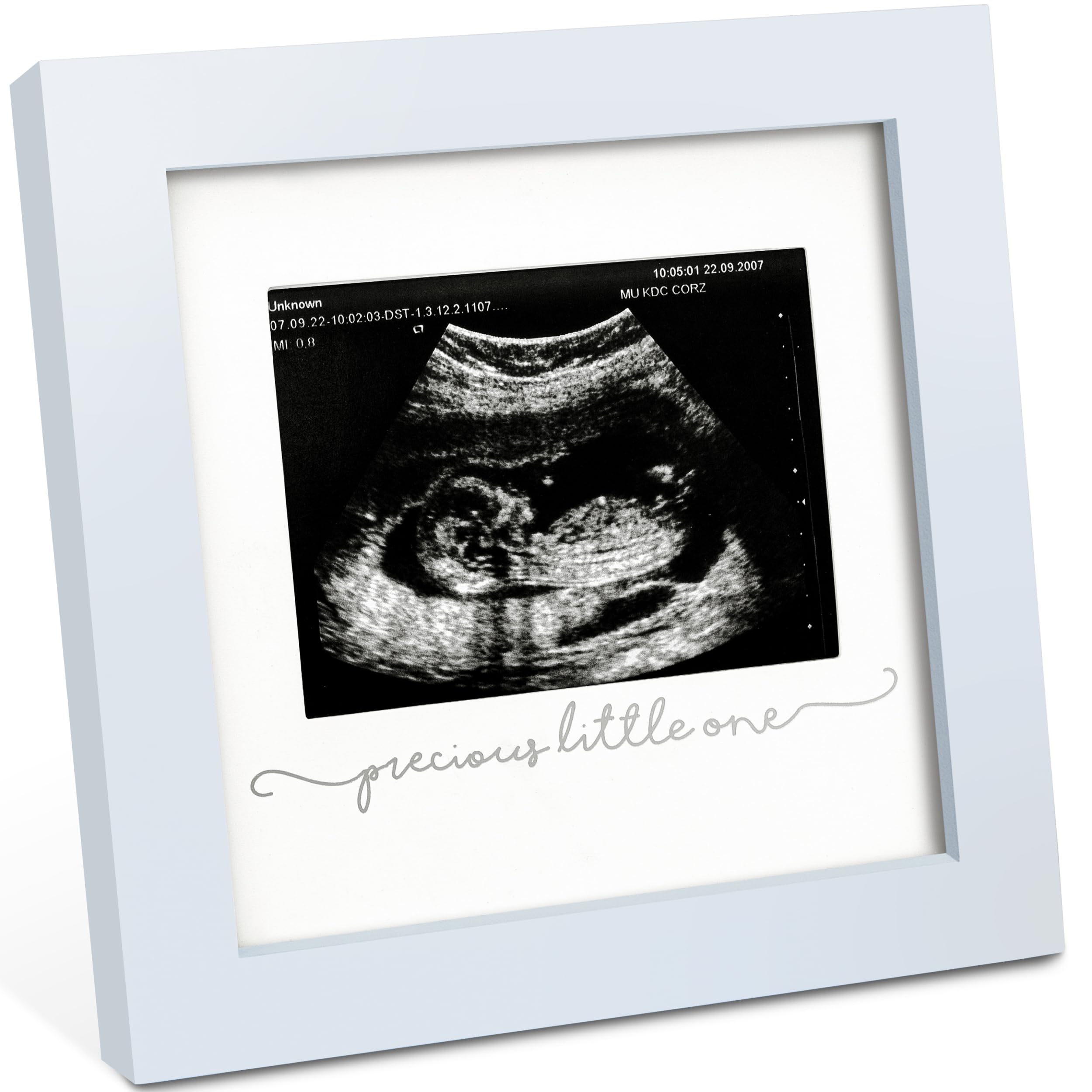 KeaBabies Solo Sonogram Frame front view with glass cover for a polished nursery display
