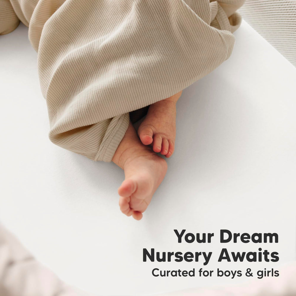 KeaBabies Soothe in-use image shows universal fit on different mattresses