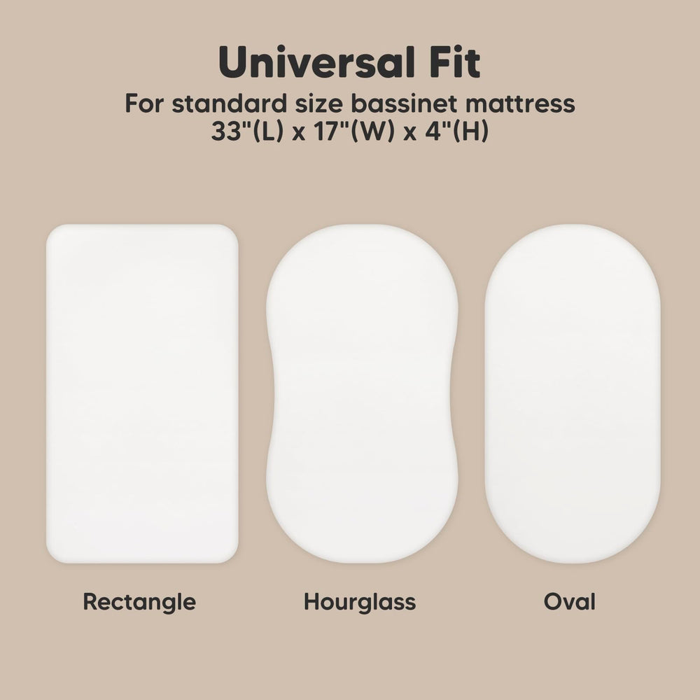 KeaBabies Soothe close-up shows universal fit for 33x17 inch mattress