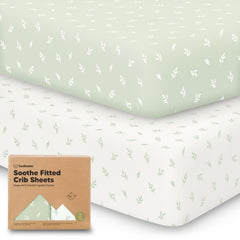 KeaBabies Soothe fitted crib sheet on 52x28 mattress offers a snug, secure sleep surface.
