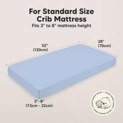 KeaBabies-soothe-fitted-crib-sheet SnugFit Tech—easy fitting for quick changes.