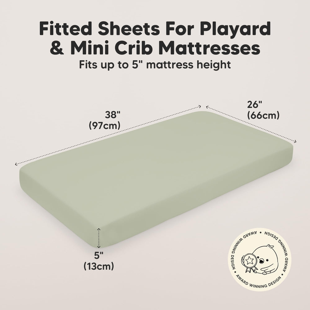 KeaBabies Soothe mini crib sheet breathable GOTS cotton texture close-up