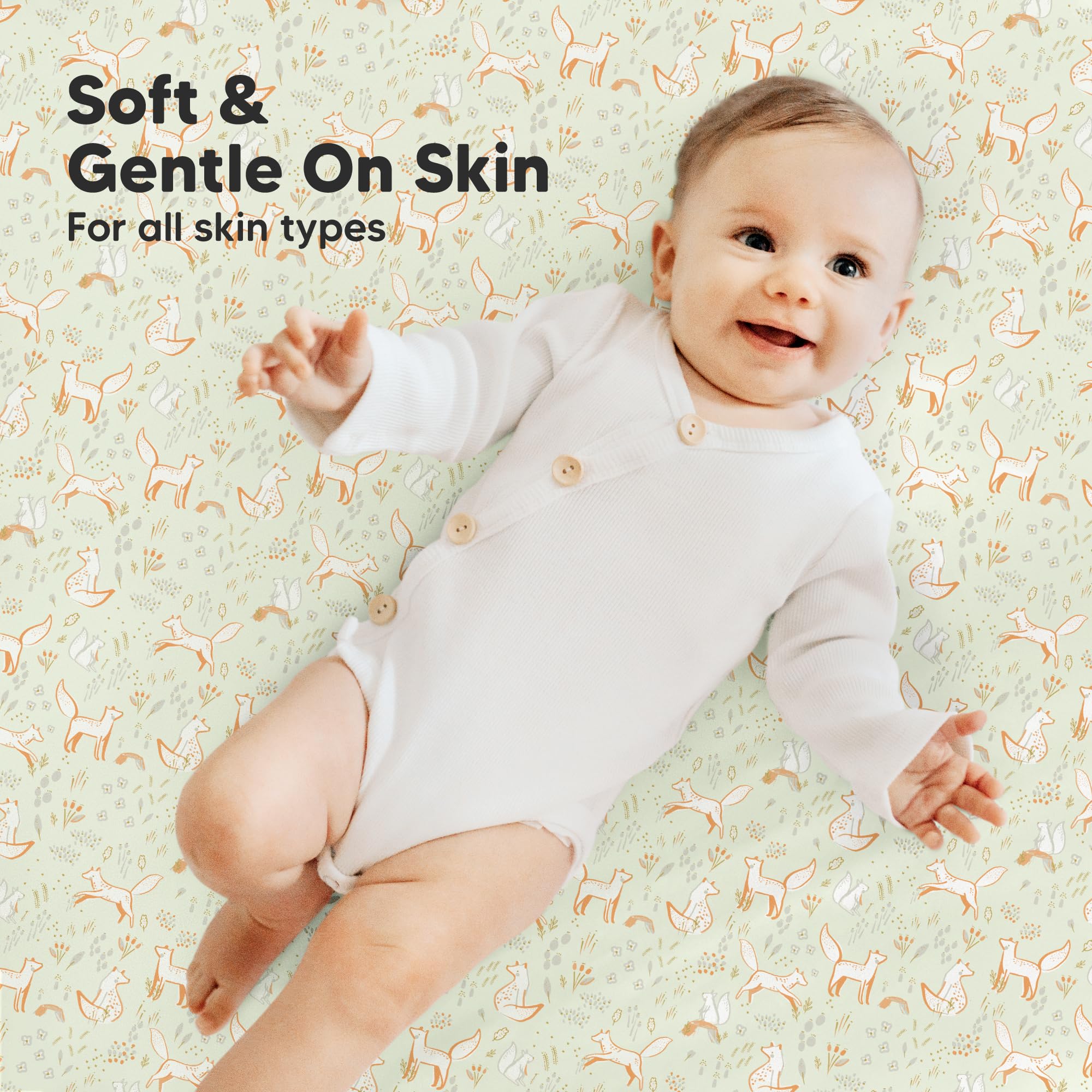 KeaBabies Soothe mini crib sheet SnugFit Tech stretch for easy on-off