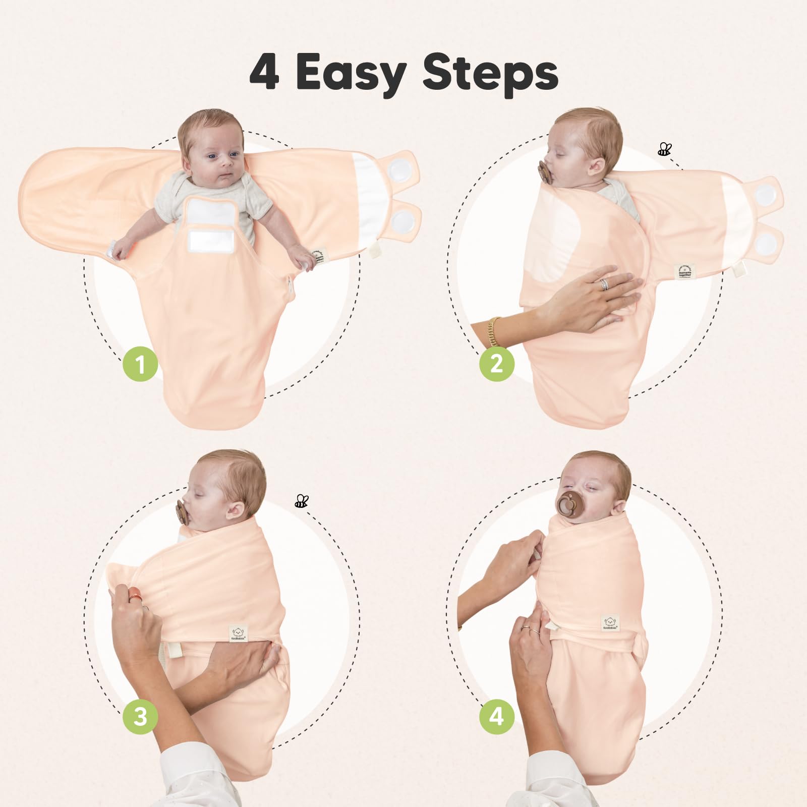 KeaBabies Soothe Zippy 0-3m size fit—newborn comfort.