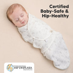 KeaBabies Soothe Zippy Swaddle hip-friendly certification from IHDI.