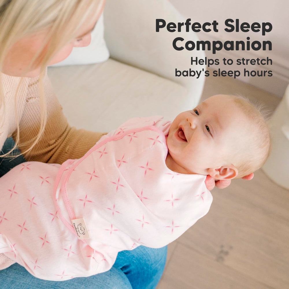 KeaBabies Soothe Zippy Swaddle machine-washable fabric simplifies care.