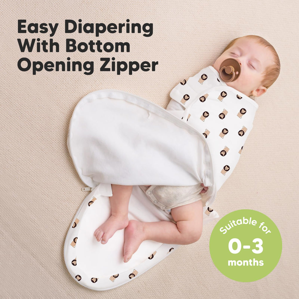 KeaBabies Soothe Zippy Swaddle organic cotton fabric highlighting breathable softness