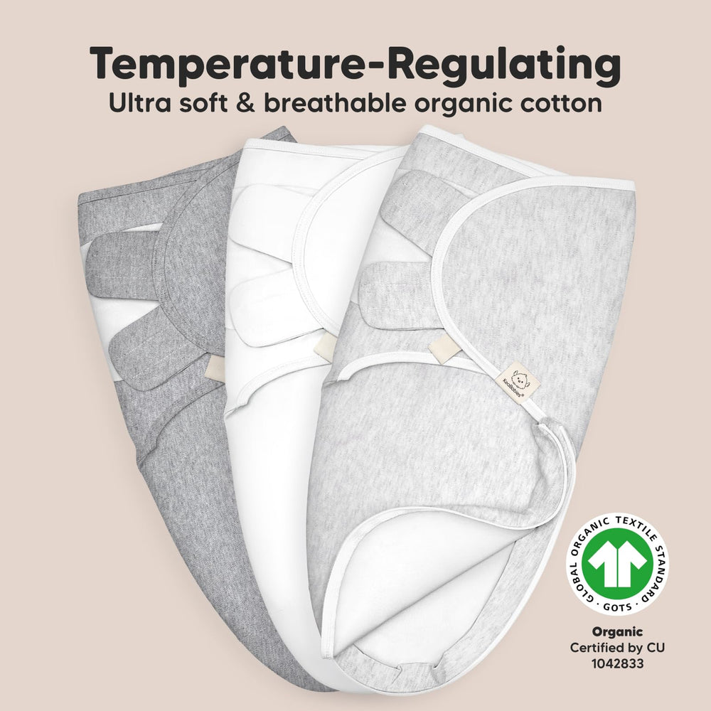 KeaBabies Soothe Zippy Swaddle IHDI hip-healthy certification supports ergonomic hip position.