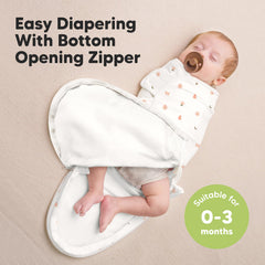 KeaBabies Soothe Zippy Swaddle Sack in organic cotton feels soft and breathable for all-season wear.