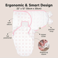 KeaBabies Soothe Zippy Swaddle wearable swaddle demonstrates secure sleep-ready wrap.