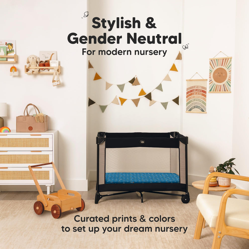 KeaBabies Space Quest neutral design suits boy or girl nurseries