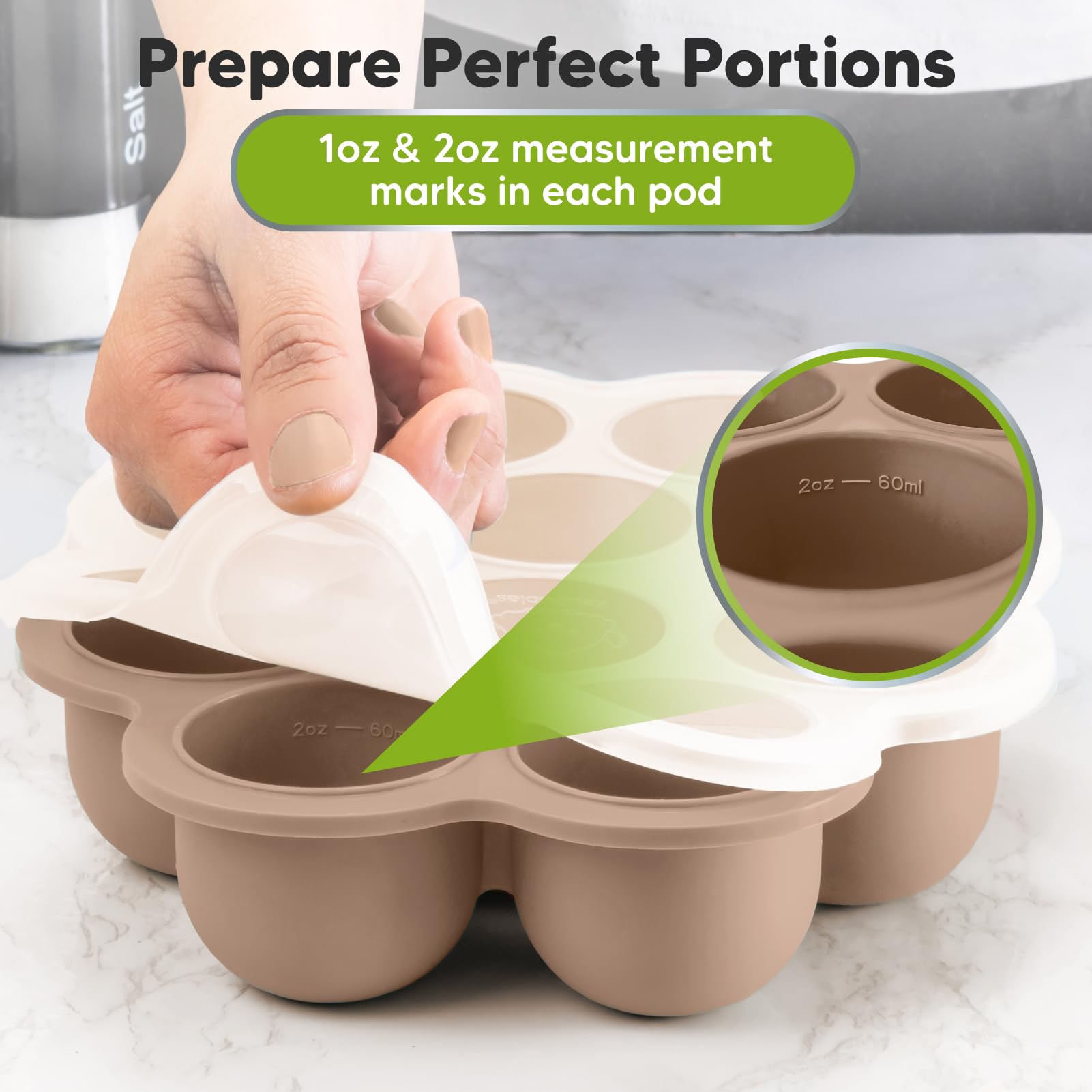 KeaBabies stackable lid clip keeps freezer organized and preserves freshness