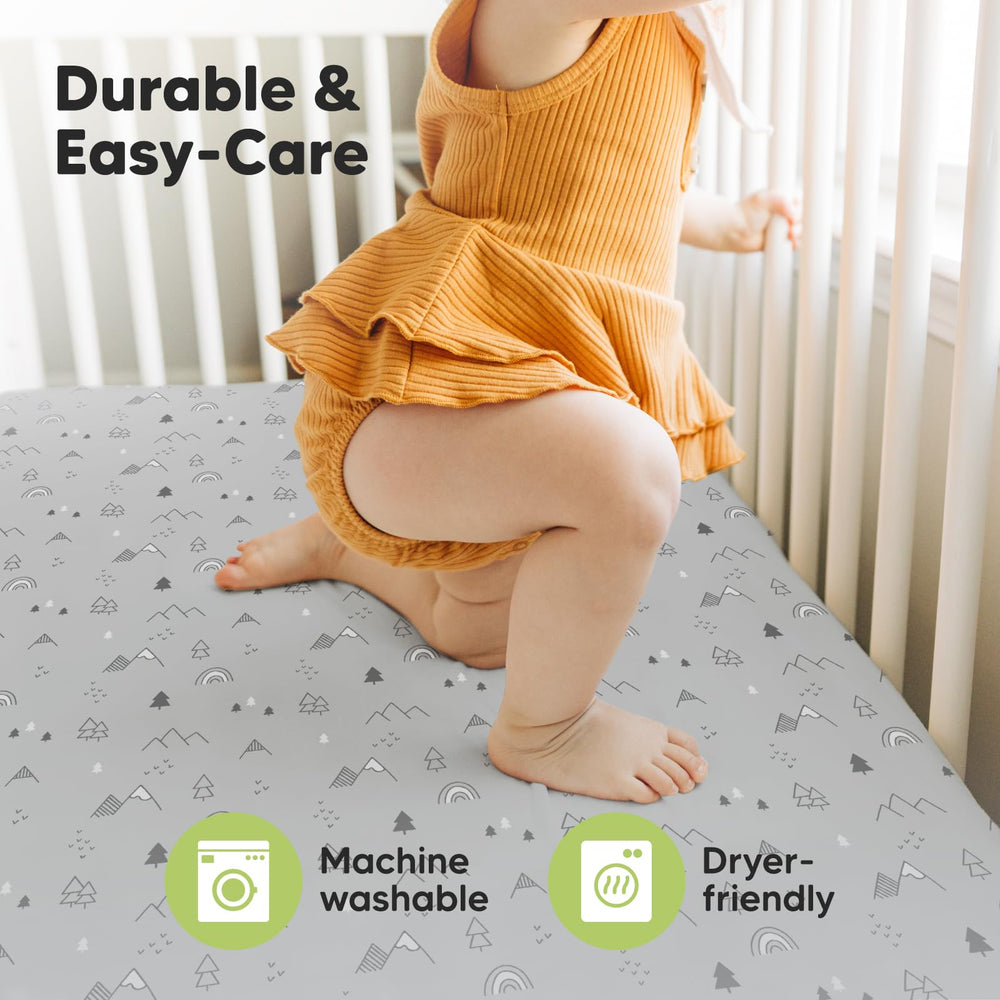 KeaBabies standard 52x28 crib sheet—fits standard mattresses.