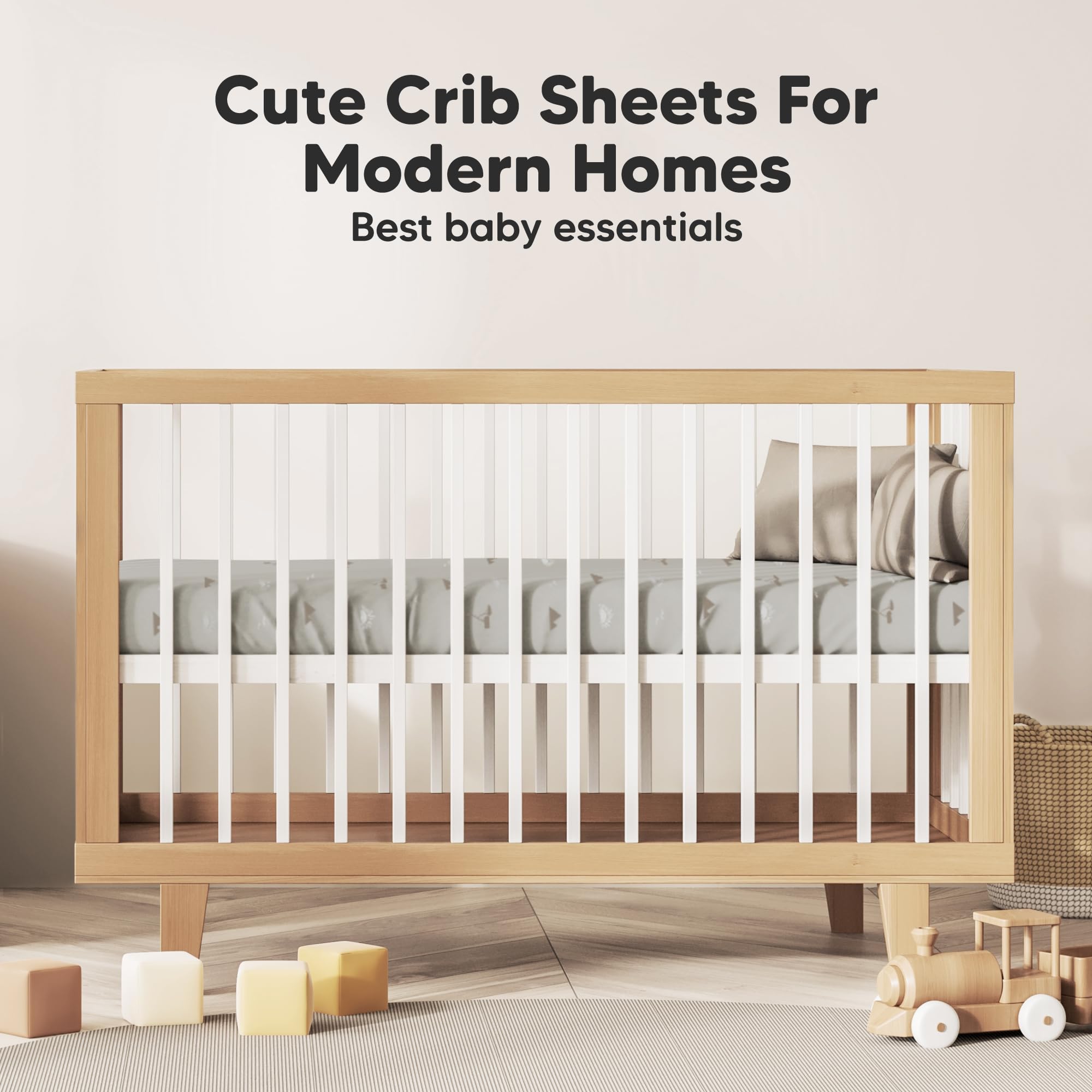 KeaBabies 52x28 fitted sheets stay snug on the mattress with reliable grip.
