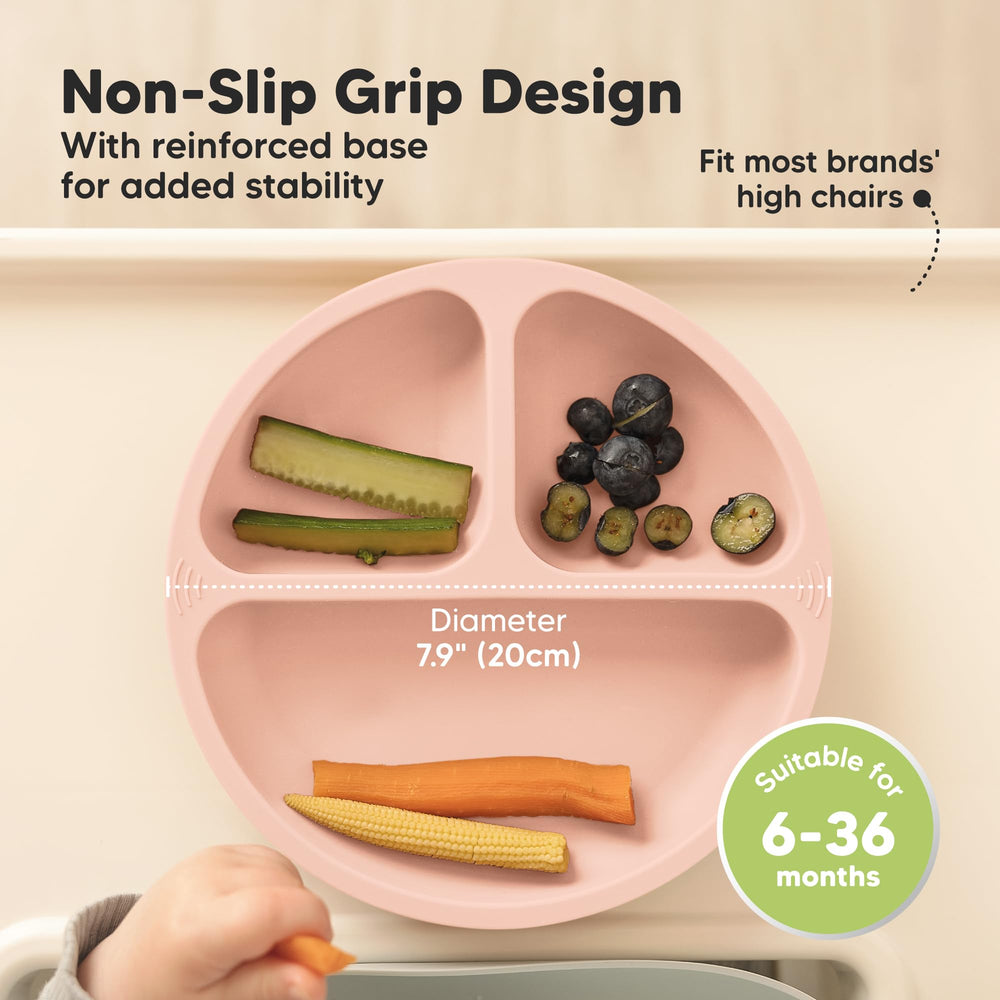 KeaBabies Baby-Led Weaning suction plate supports self-feeding exploration