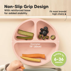 KeaBabies Baby-Led Weaning suction plate supports self-feeding exploration