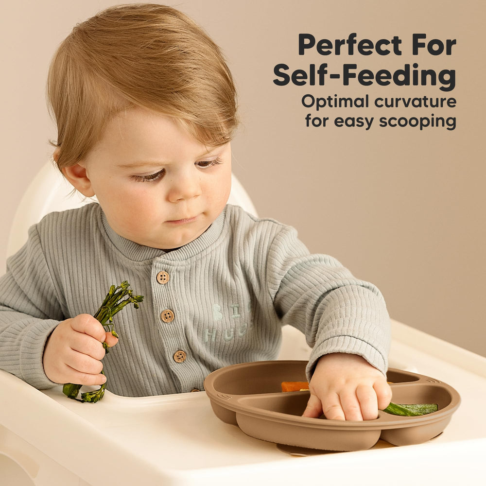 KeaBabies suction plates dishwasher-safe for easy cleanup after meals.