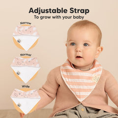 KeaBabies Sweet Charm bandana bib folded compact for easy packing.