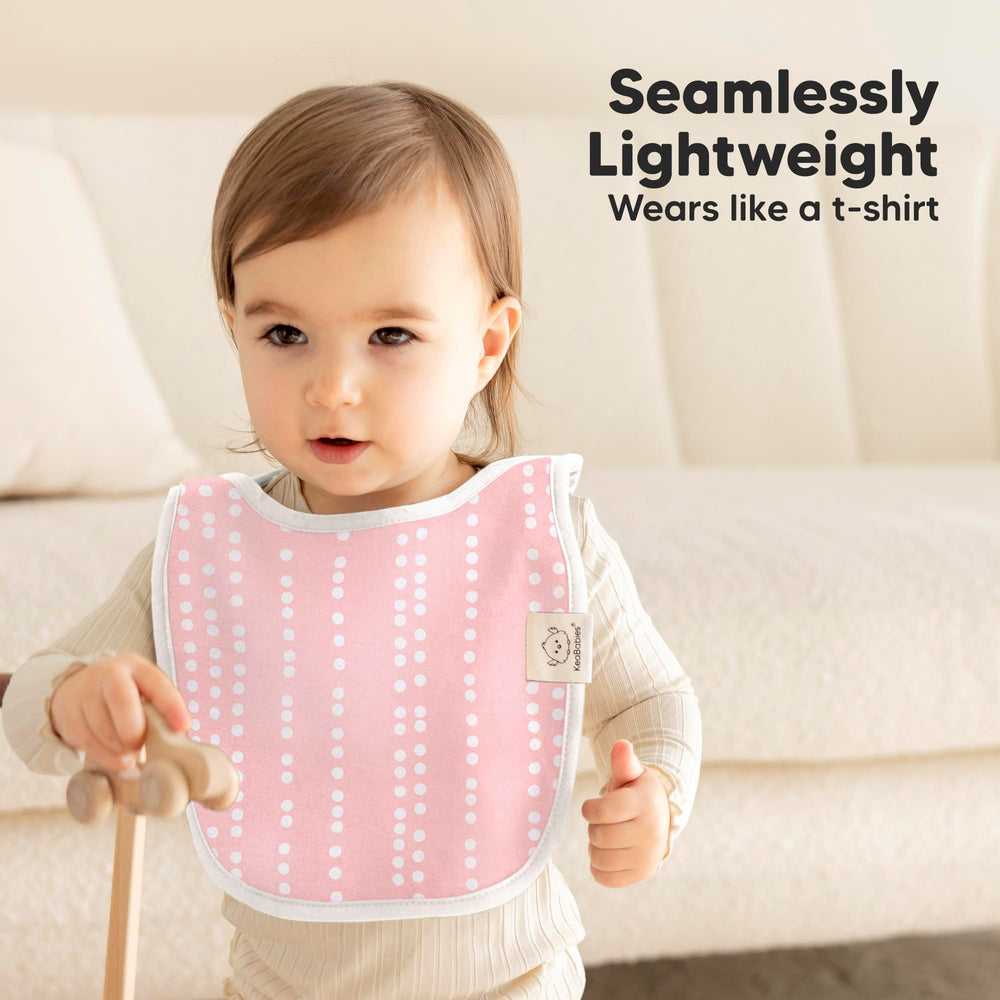 KeaBabies Sweet Charm newborn coverage bib in action