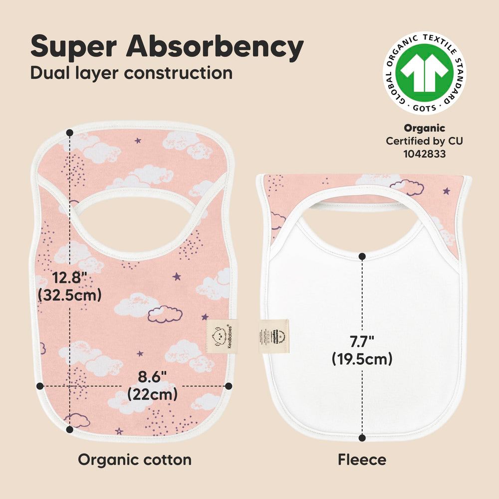 KeaBabies Sweet Charm bibs organic cotton texture for sensitive skin