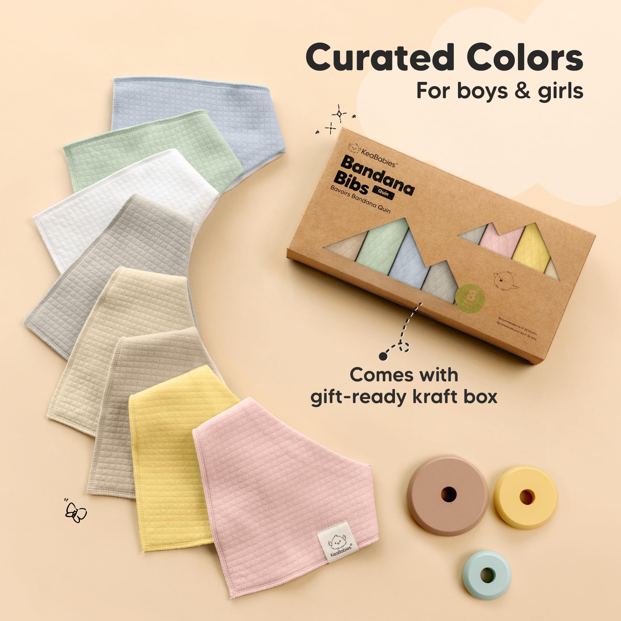 KeaBabies baby-on-the-go bib aids quick cleanup during teething or drool-heavy days.