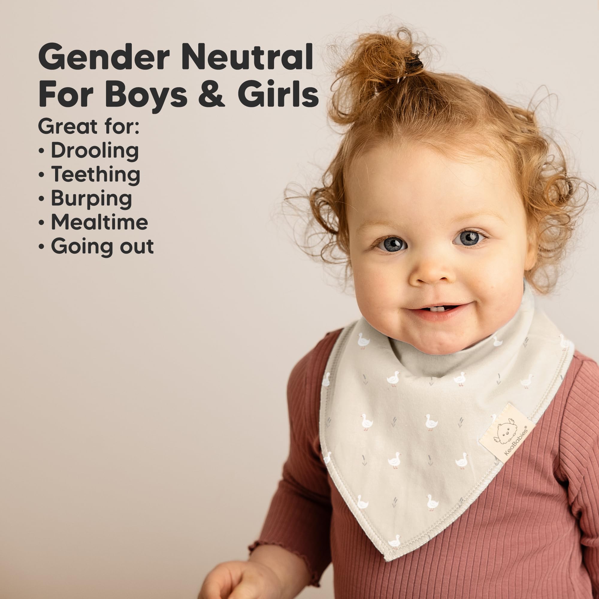 KeaBabies teething drool bibs help stay clean and comfortable.