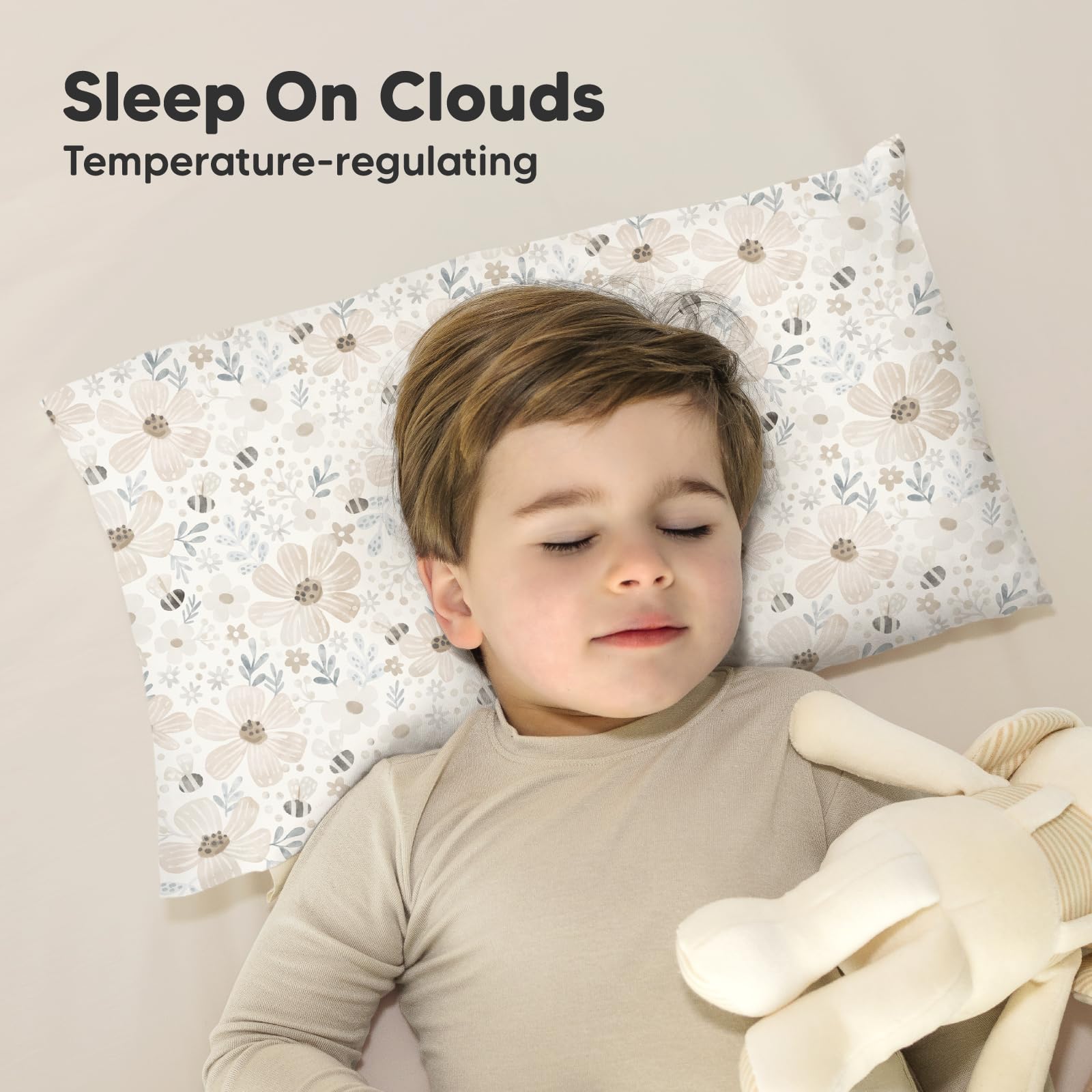 KeaBabies Temperature-regulating fabric close-up for comfortable nights.