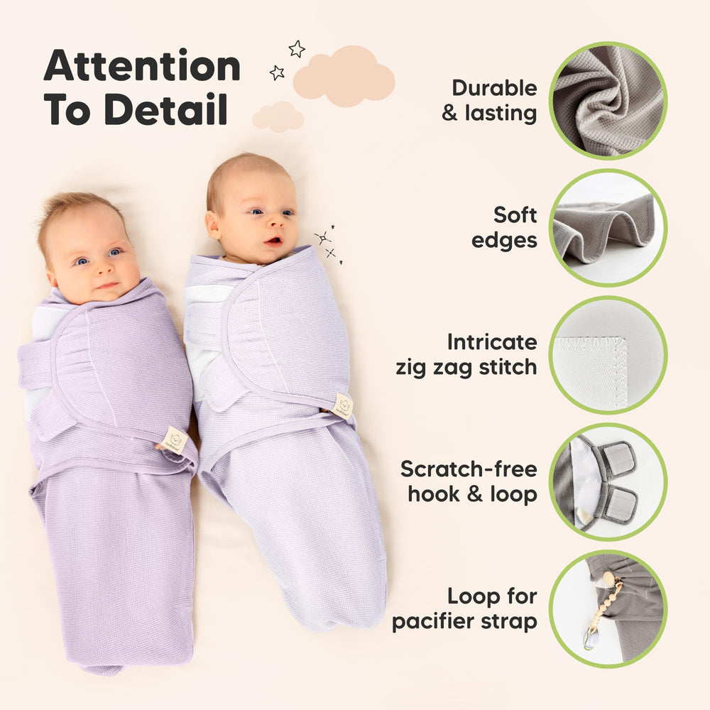 KeaBabies newborn swaddle set with three-pack option simplifies shopping.