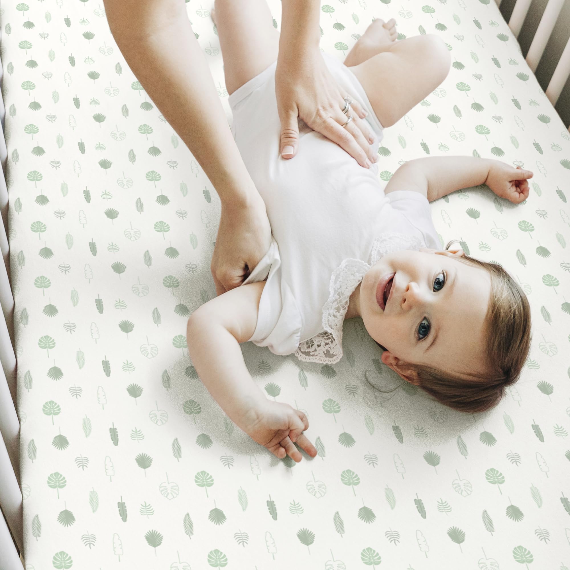KeaBabies 2-pack Isla crib sheets compatible with toddler beds for comfort.