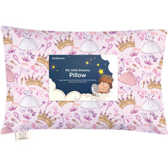 KeaBabies 13x18 Dear Princess toddler pillow provides cozy neck support for restful sleep.