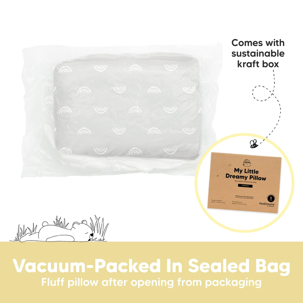KeaBabies 13x18 dimension highlights toddler-sized travel convenience