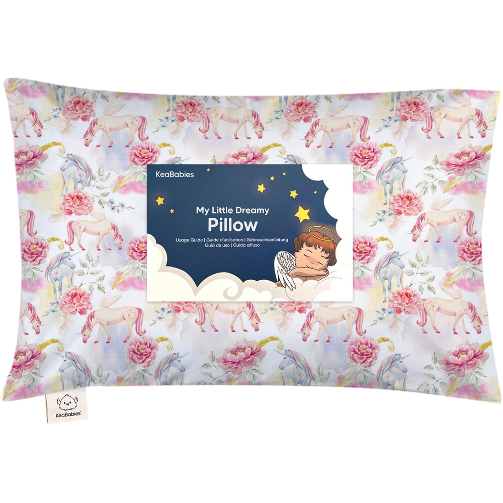 KeaBabies toddler pillow 13x18 dream pillow provides gentle neck support for better sleep.