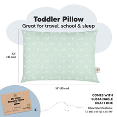 KeaBabies toddler pillow machine washable ensures easy cleanups after messes.
