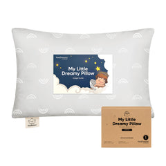 KeaBabies toddler pillow packaging compact vacuum-sealed for easy transport