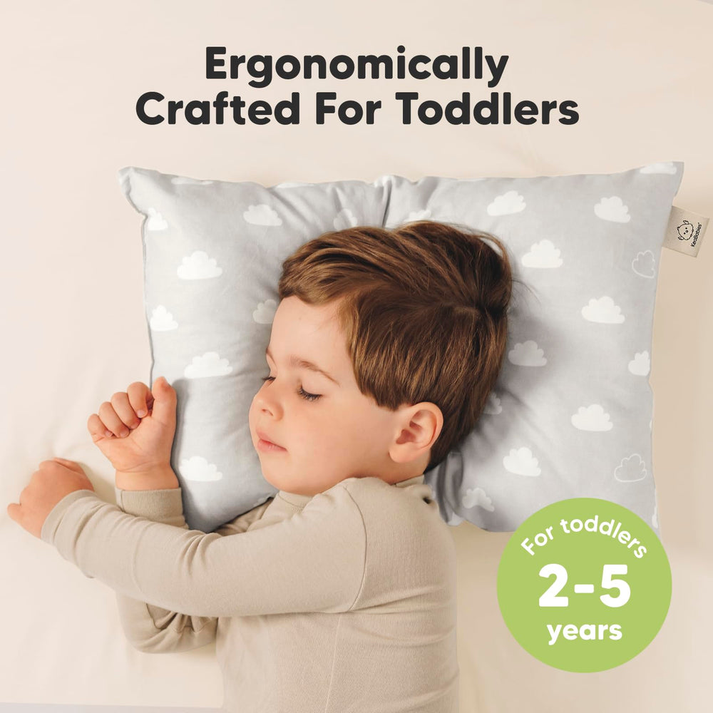 KeaBabies toddler pillow 13x18 size measures 13 by 18 inches